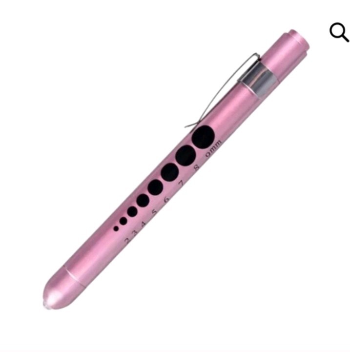 Pink Diagnostic Penlight with Pupil Gauge for Emergency Medicine, Pediatrics