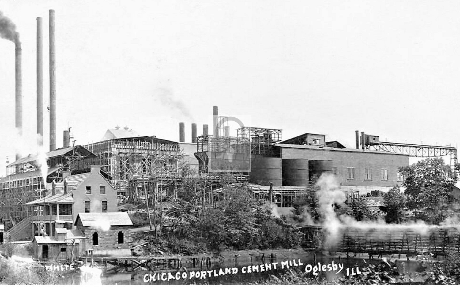 Chicago Portland Cement Mill Factory Oglesby Illinois IL - Reprint