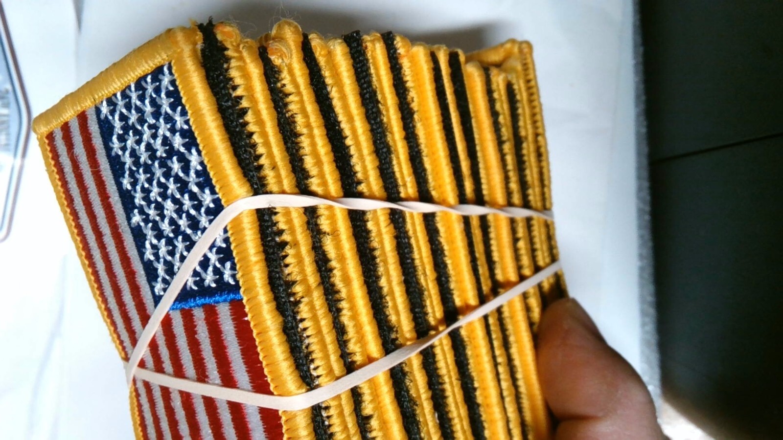 MILITARY PATCH HOOK AND LOOP AMERICAN FLAG FORWARD FACING LOT BUNDLE OF 20