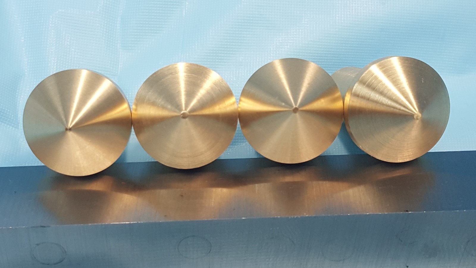 Gunsmith Tools - 4 Brass Muzzle Laps - Rifle Or Pistol Crowning - Lapping Crown