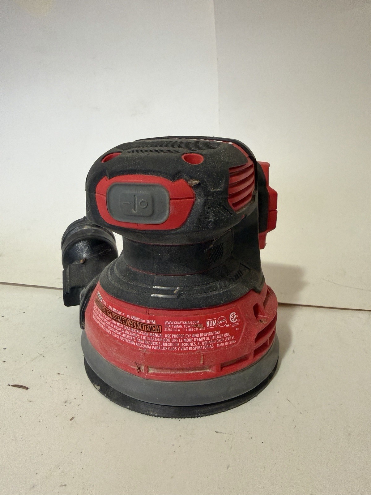 CRAFTSMAN V20* Random Orbit Sander, Tool Only (CMCW220B) Missing Dust Bag