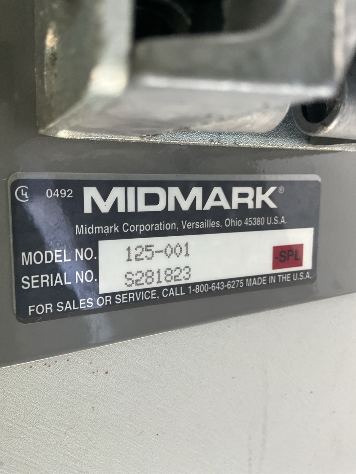 Ritter Stool 125-001 Pneumatically Adjustable Midmark