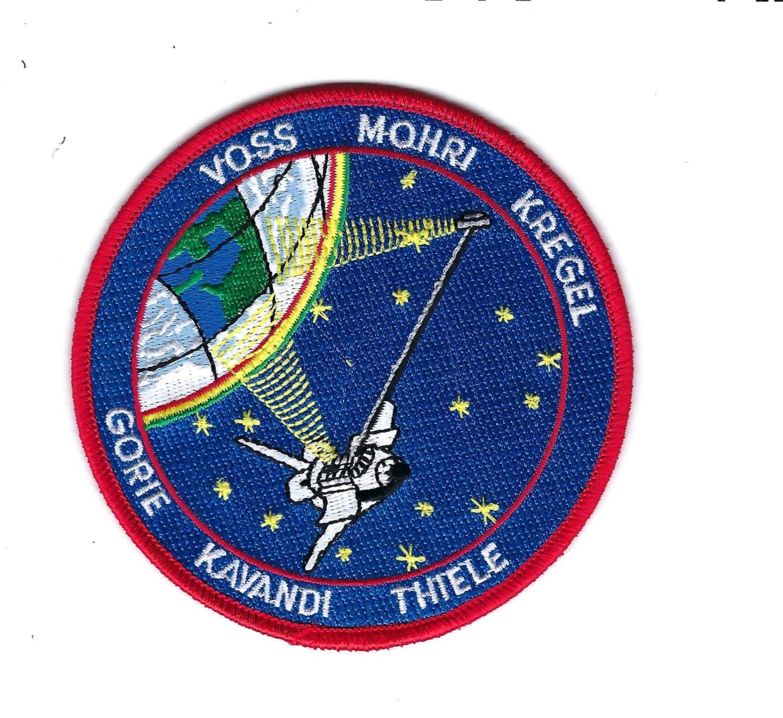 PATCH NASA  SPACE SHUTTLE  STS-99 VOSS MOHRI KREGEL  GORIE KAVANDI THIELE  JP-15