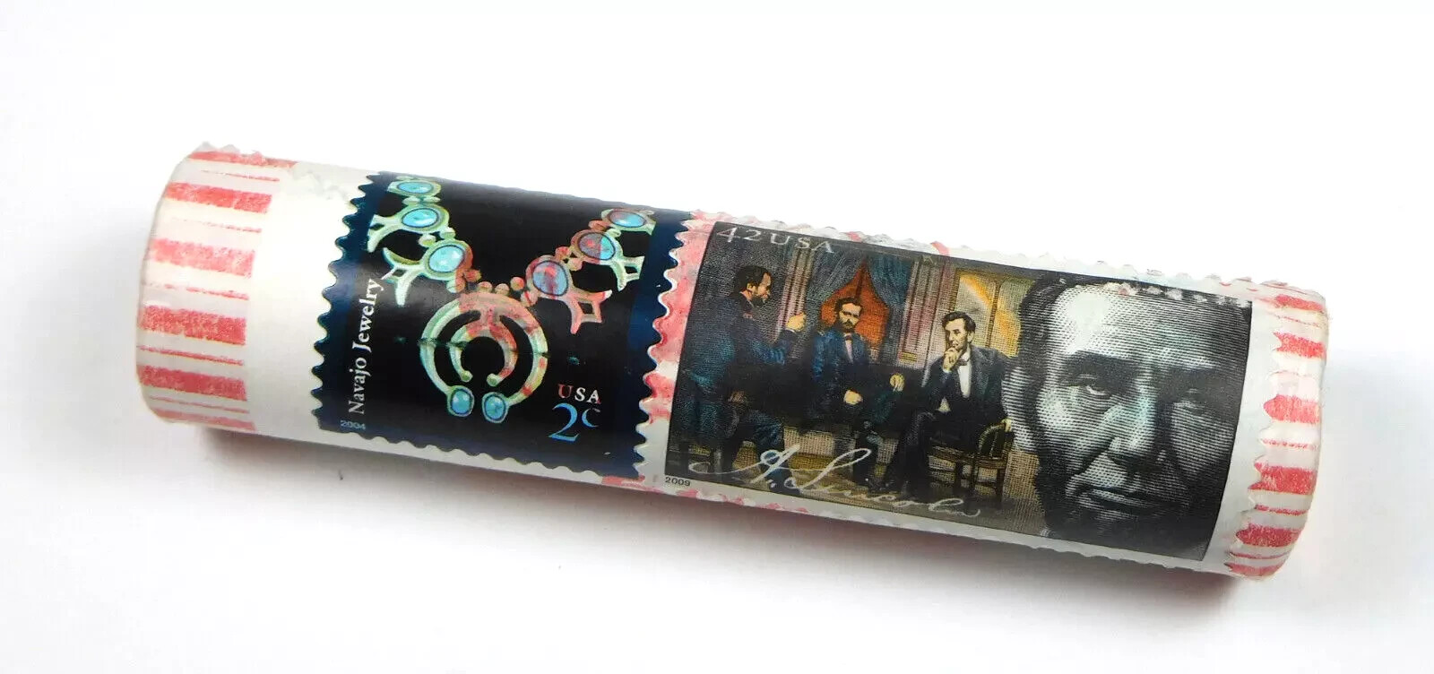 rare dated 2009 Lincoln Bicentennial Cent - BU Roll w/ Stamps dated issues  day
