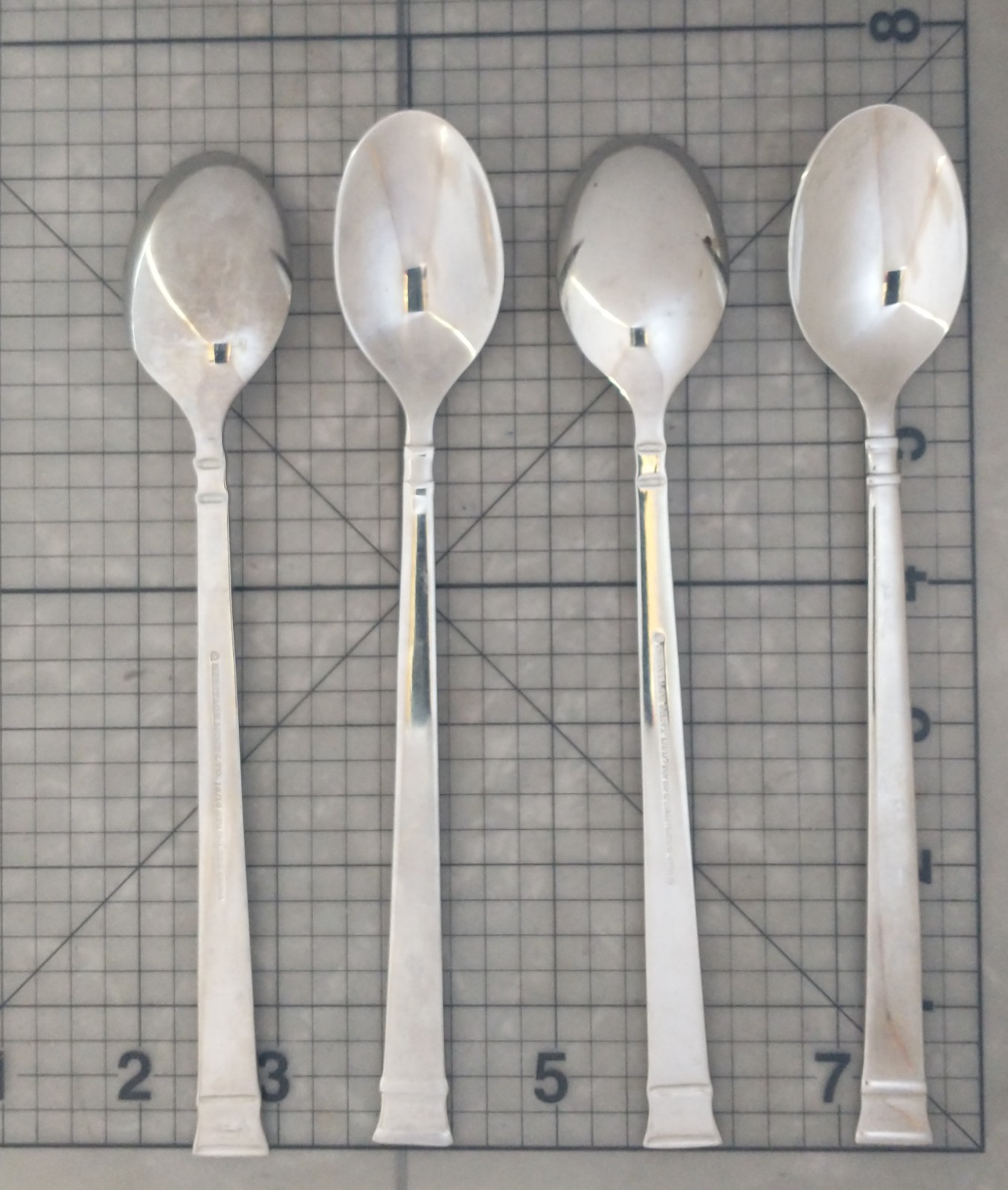 Heritage Mint Bentley Iced Tea Sppons Glossy Lot of 4  18/10 Stainless