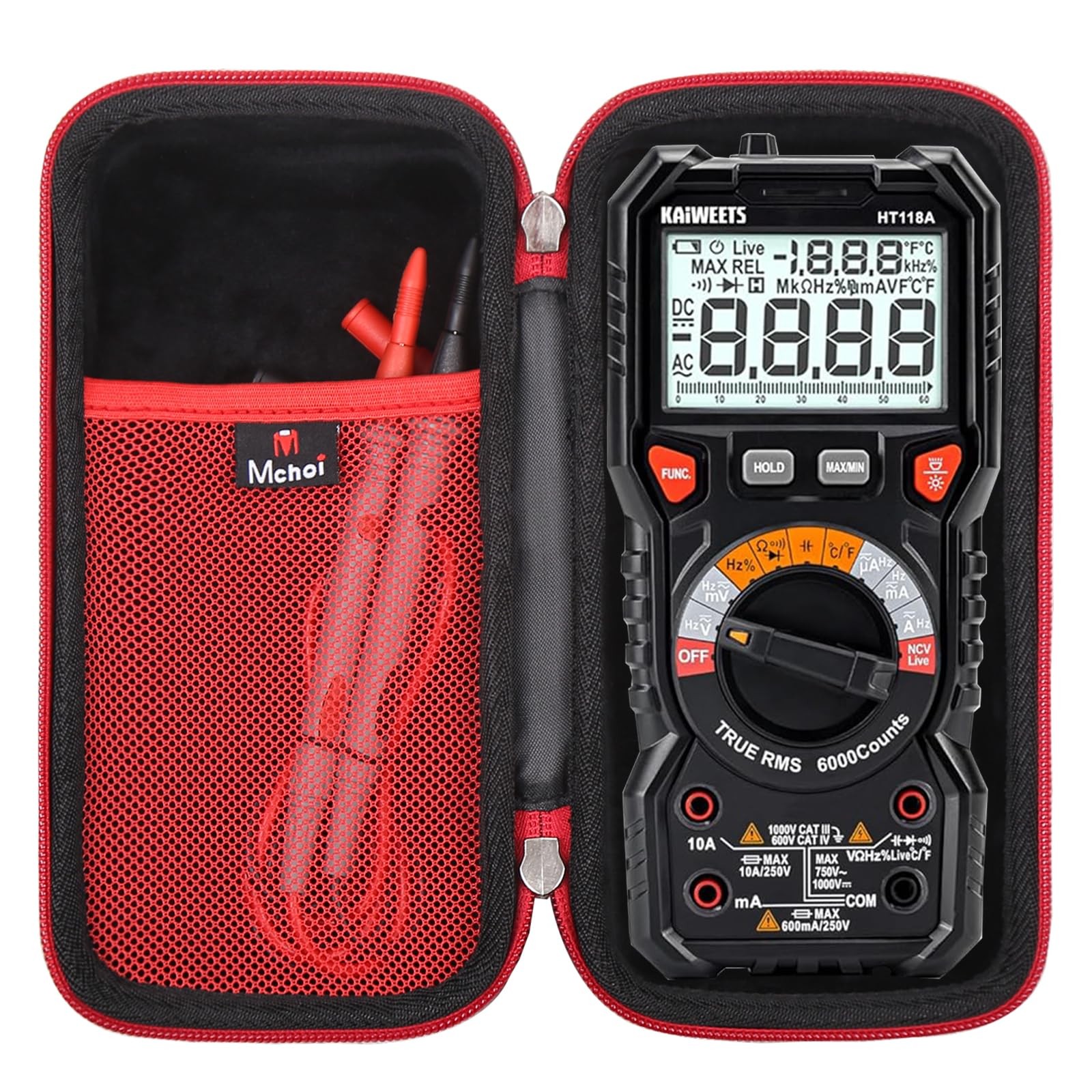 Mchoi Hard EVA Travel Case Fits for KAIWEETS Digital Orange,Blue,Red