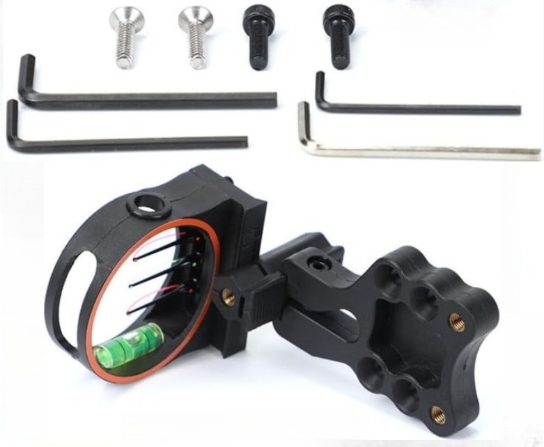 3-Pin 0.019 Fiber Optic Bow Sight for Compound Bow Hunting Archery Practice