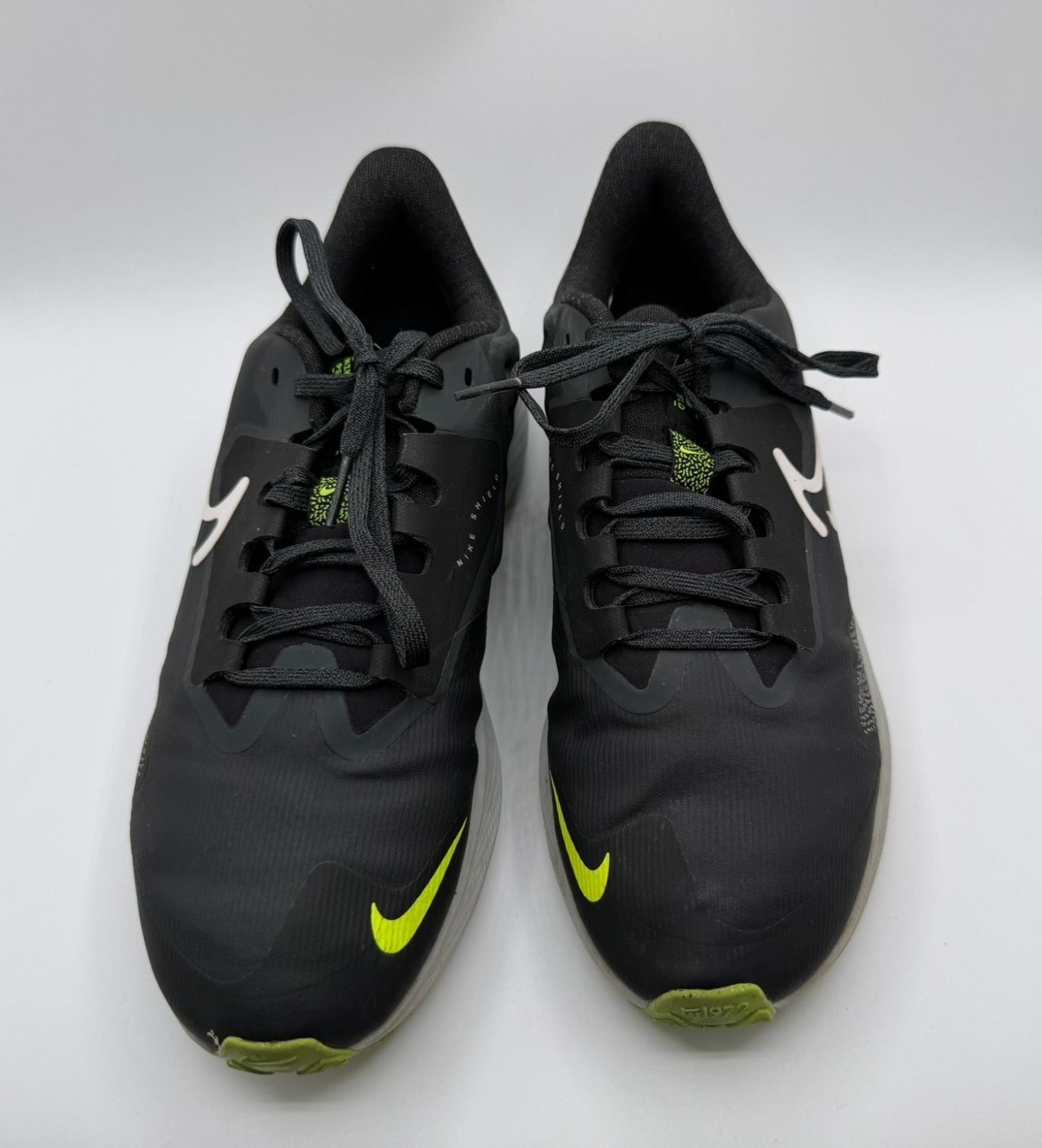Nike Air Zoom Pegasus 39 Shield Mens Size 8 Black Green Running Shoes DO7625-002
