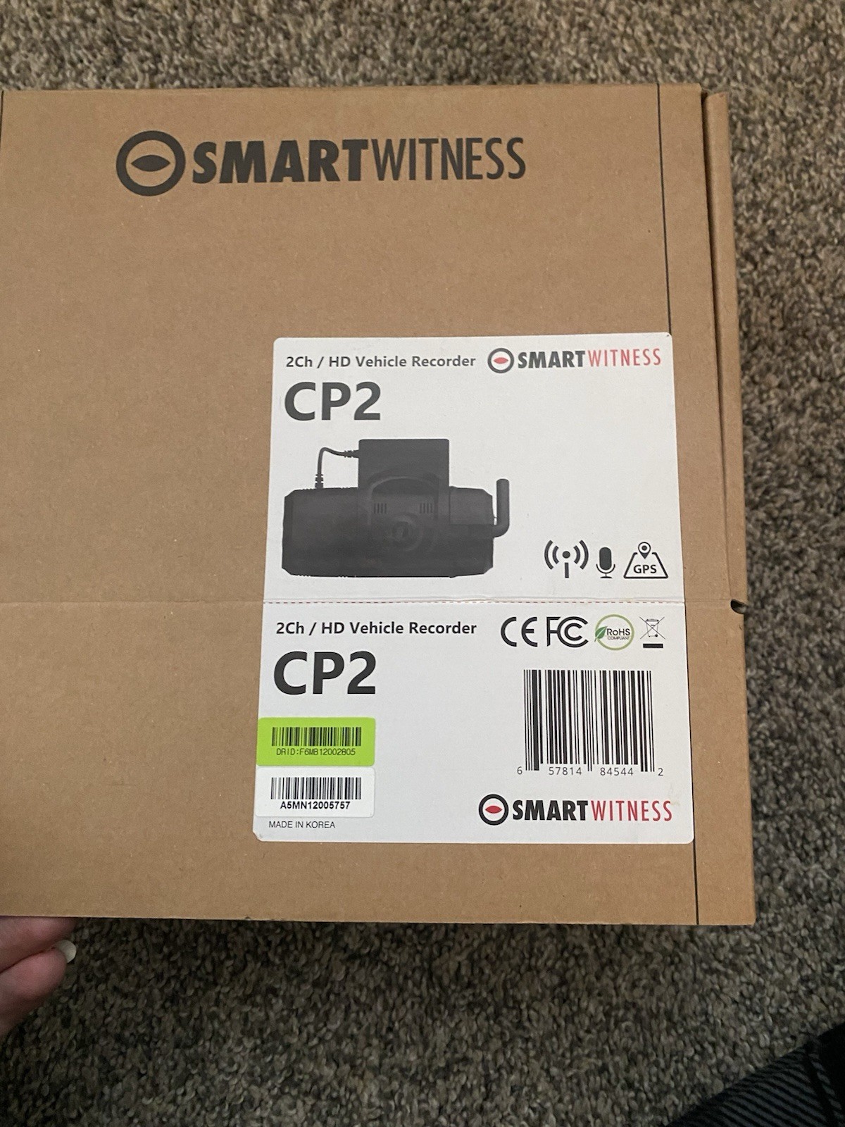 Smart Witness Video Dual facing Dash Cam Black CP2-NA-LTE NEW