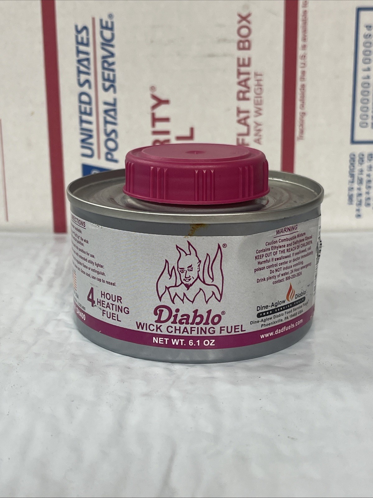 24 Count Diablo  Wick Chafing Fuel, Methanol, 4 Hour Burn, 6.1 Oz Can,