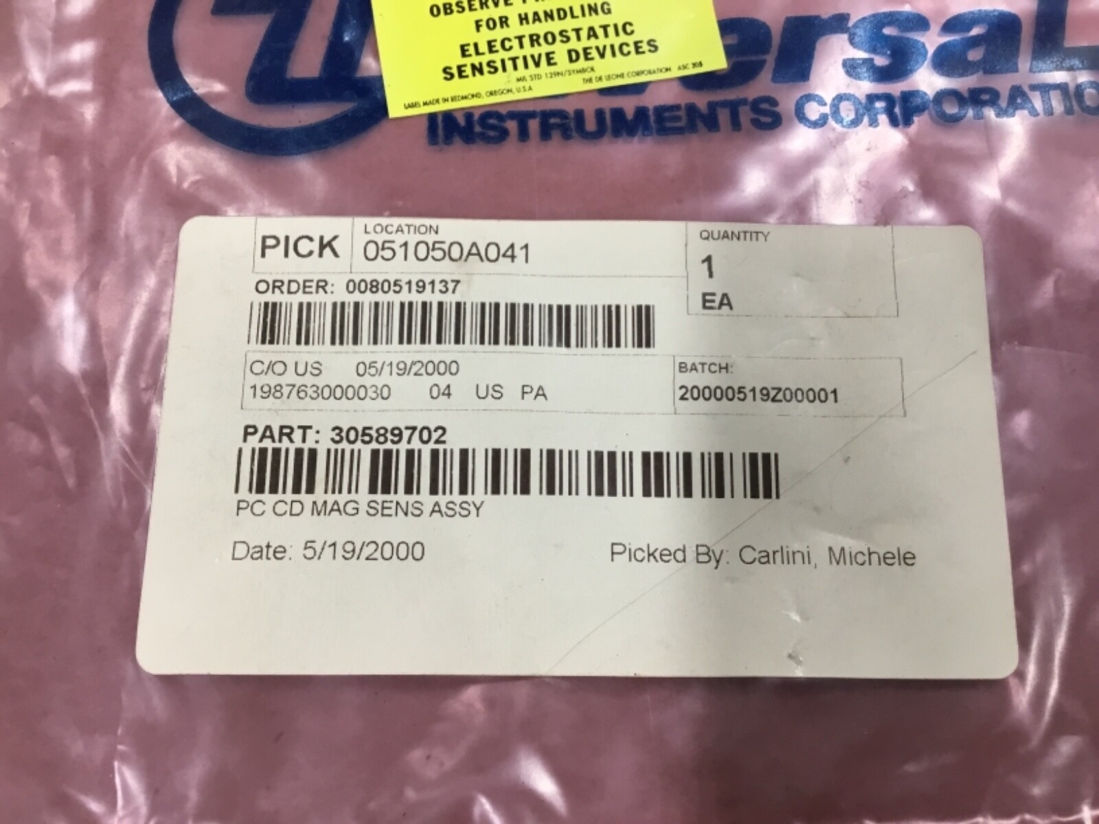 New! Universal Instruments 30589702 PC BD MAG SENSOR ASSY BOARD #05Z37RM