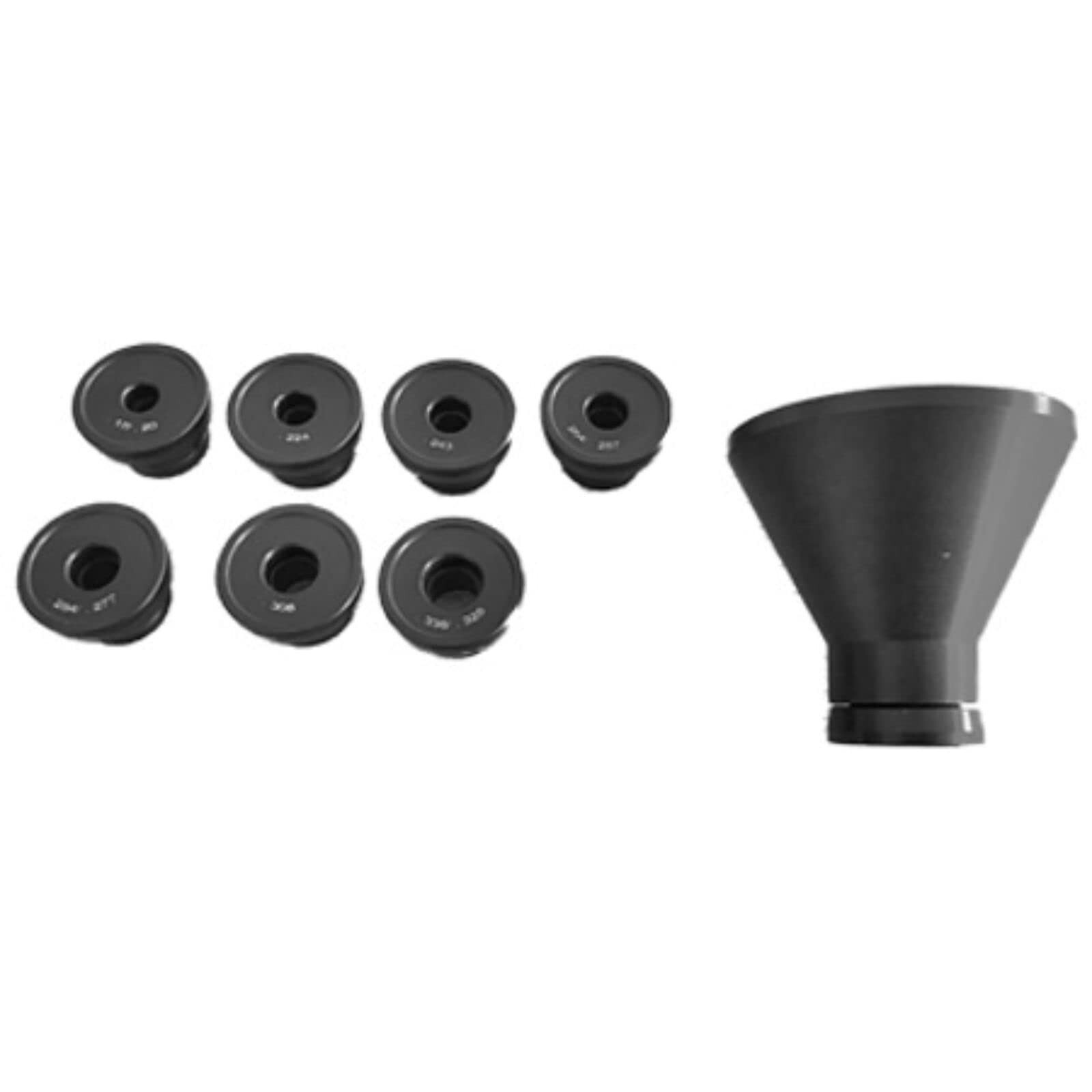 Frankford Arsenal Aluminum Powder Funnel Kit with 8 Caliber Specific Intercha...