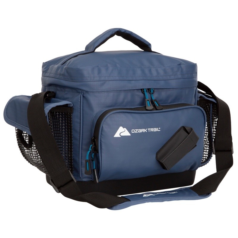 Medium Saltwater Tackle Bag 4 Utility Boxes Adjustable Strap Plier Holder New