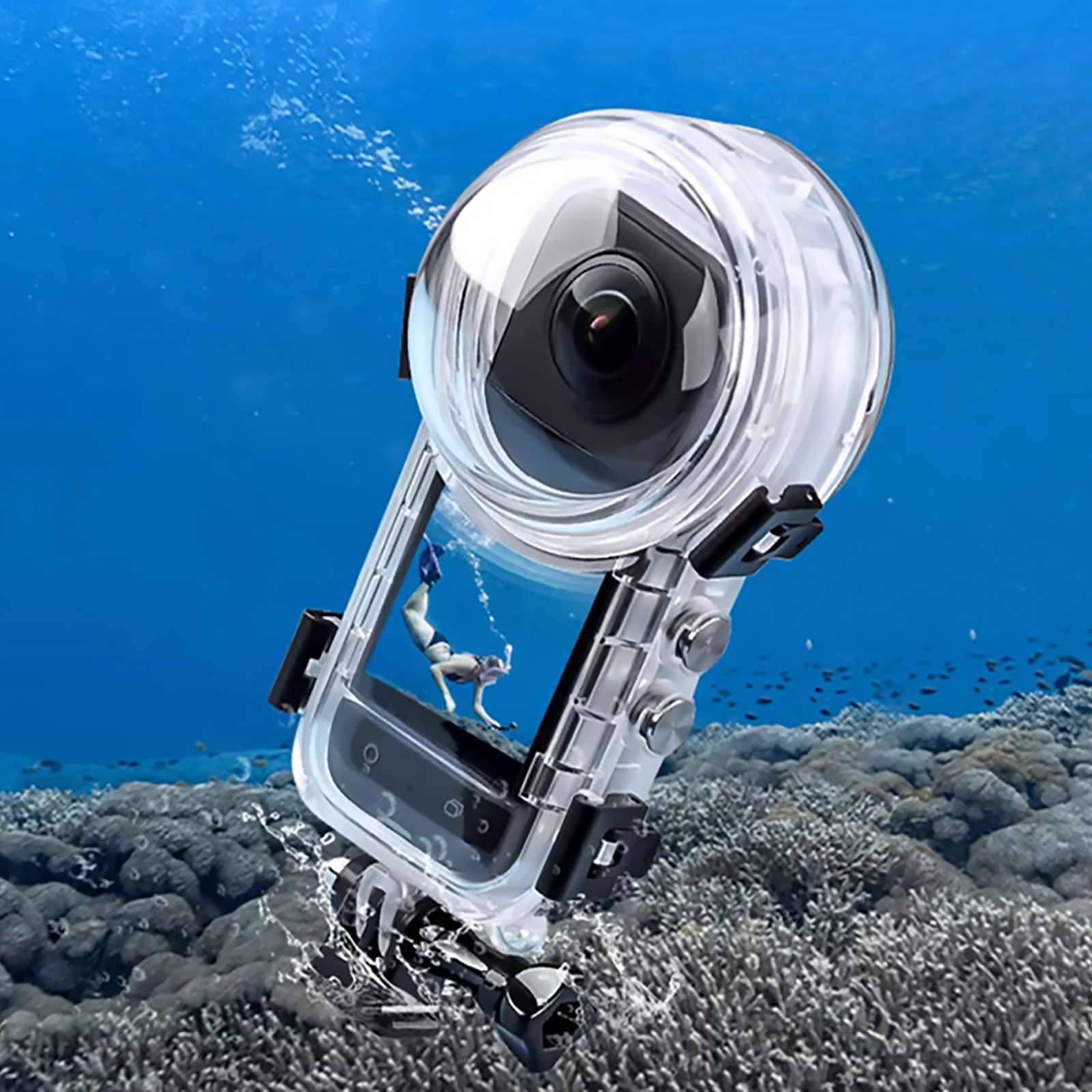 For Insta360 X4 Camera Fully Invisible Dive Case Waterproof Housing Cover Shell