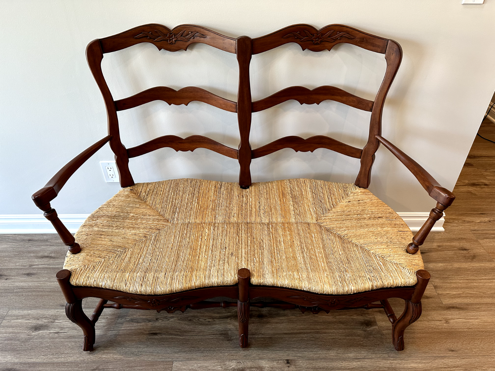 Pierre Deux Louis XV Rush Settee – Made in the Philippines