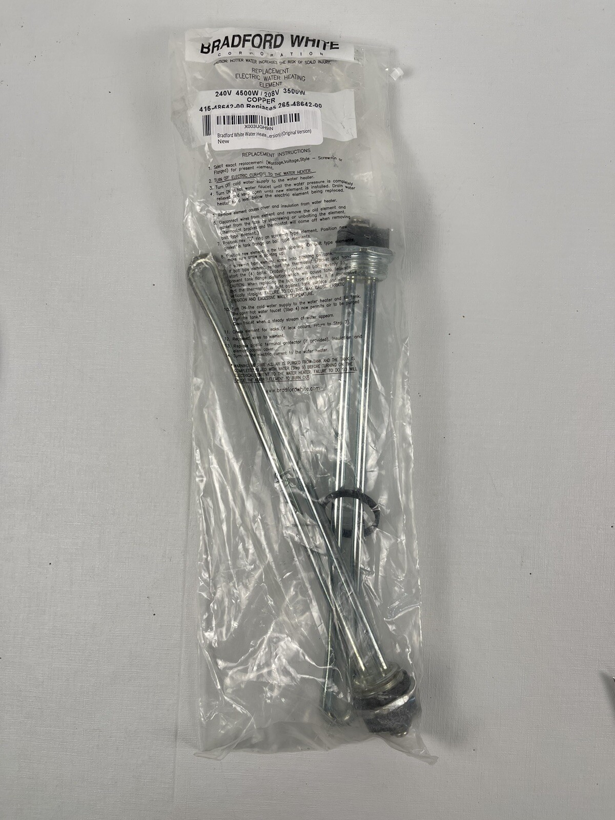Bradford White 415-48642-00 Heating Element Kit (2 Elements - 4500W, 240V)