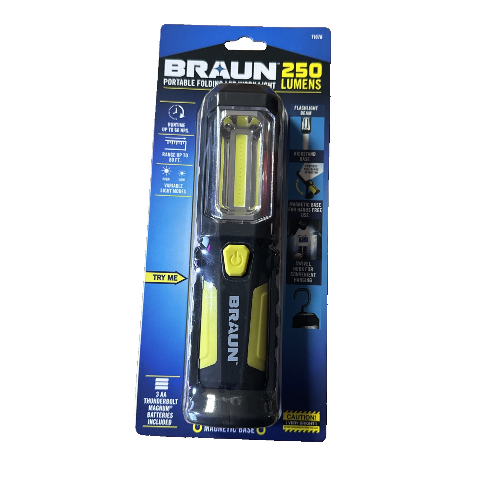 BRAUN 250 Lumen Portable Folding LED Work Light