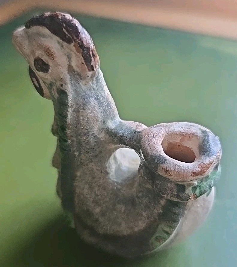 VTG Ceramic Chicken Rooster Whistle Folk Art 2 1/4"
