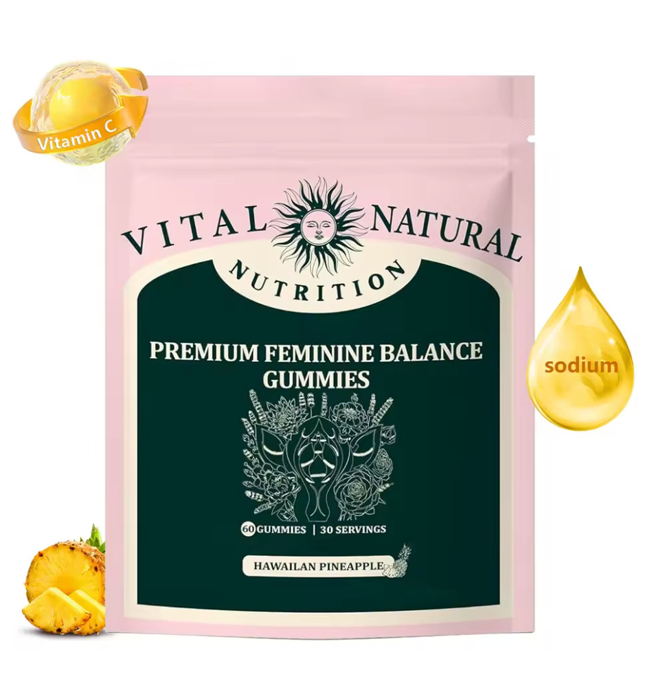 New! Vital Source Nutrition Premium Feminine Balance Gummies Hawaiian Pineapple