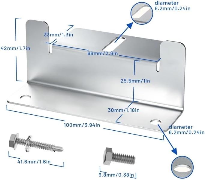 16 Units per Set Solar Panel Mounting Z Brackets, Solar Panel Mounting Brackets