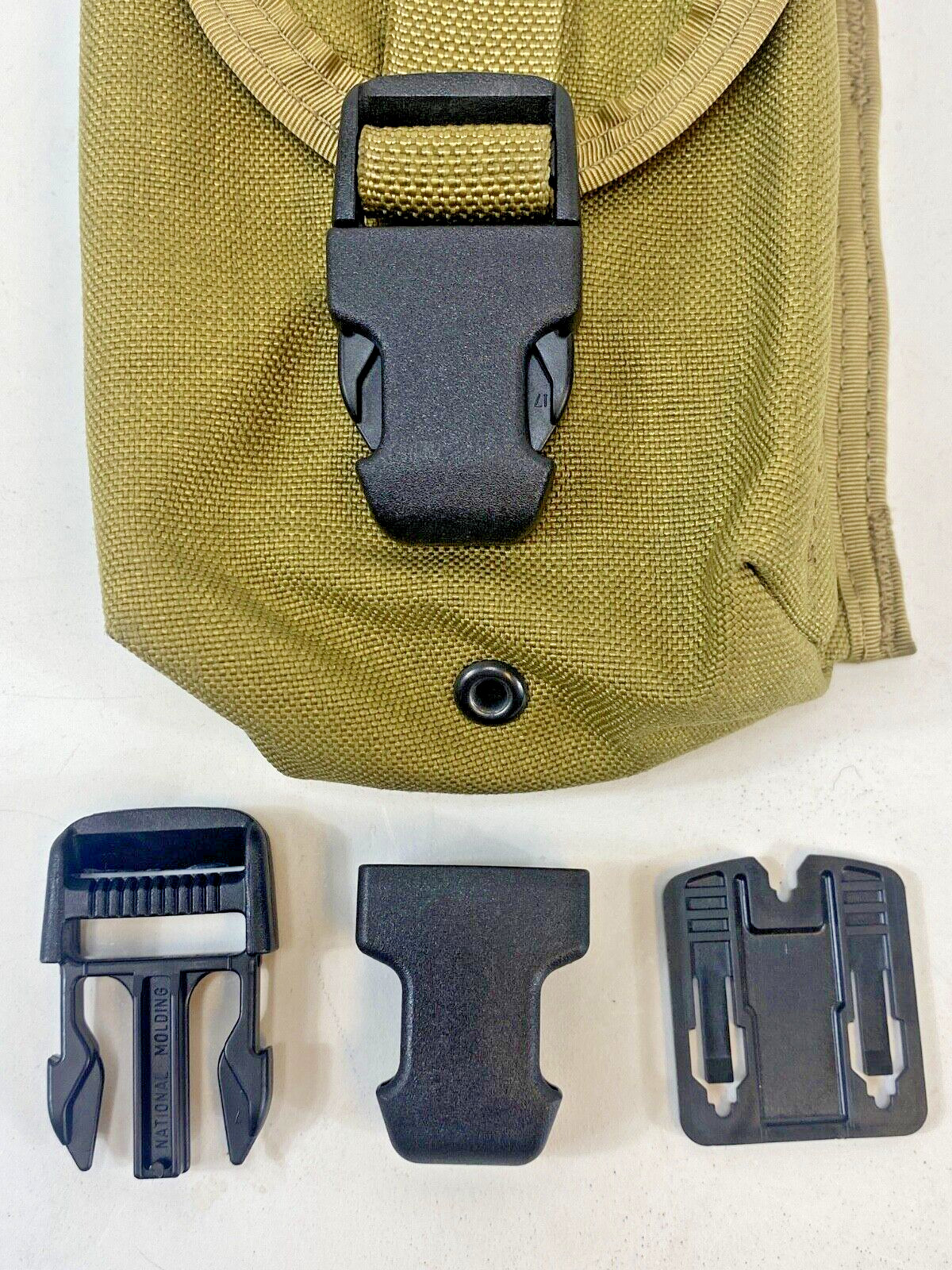 1" Side Release Surface Mount Surmount Military Pouch Replacement Buckle BLACK