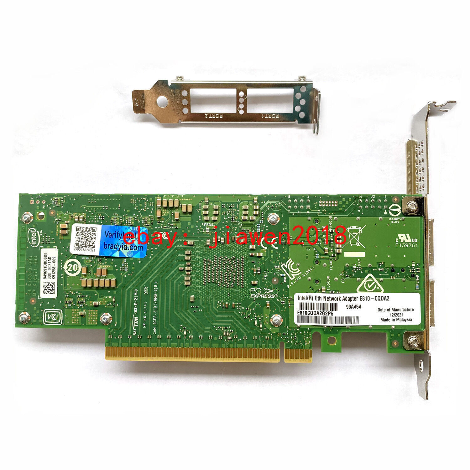 E810-CQDA2 Intel 100GbE 2Port QSFP28 Eth Network Adapter E810CQDA2 E810CQDA2G2P5