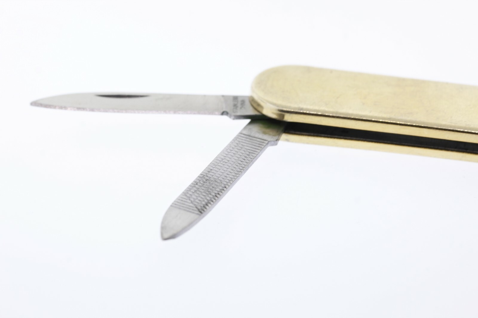 Stainless Steel Yellow Tone Pocket Knife Multi Tool