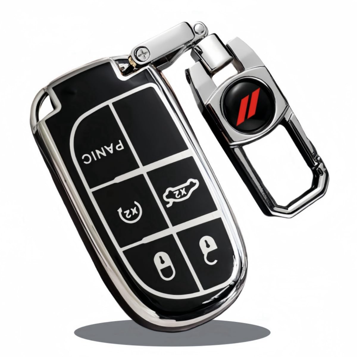 QOMAGO Car key fob cover Soft TPU material case car Black