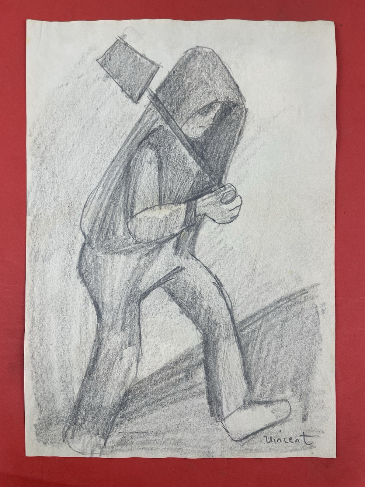 Vincent van Gogh Drawing on paper (Handmade) signed and stamped