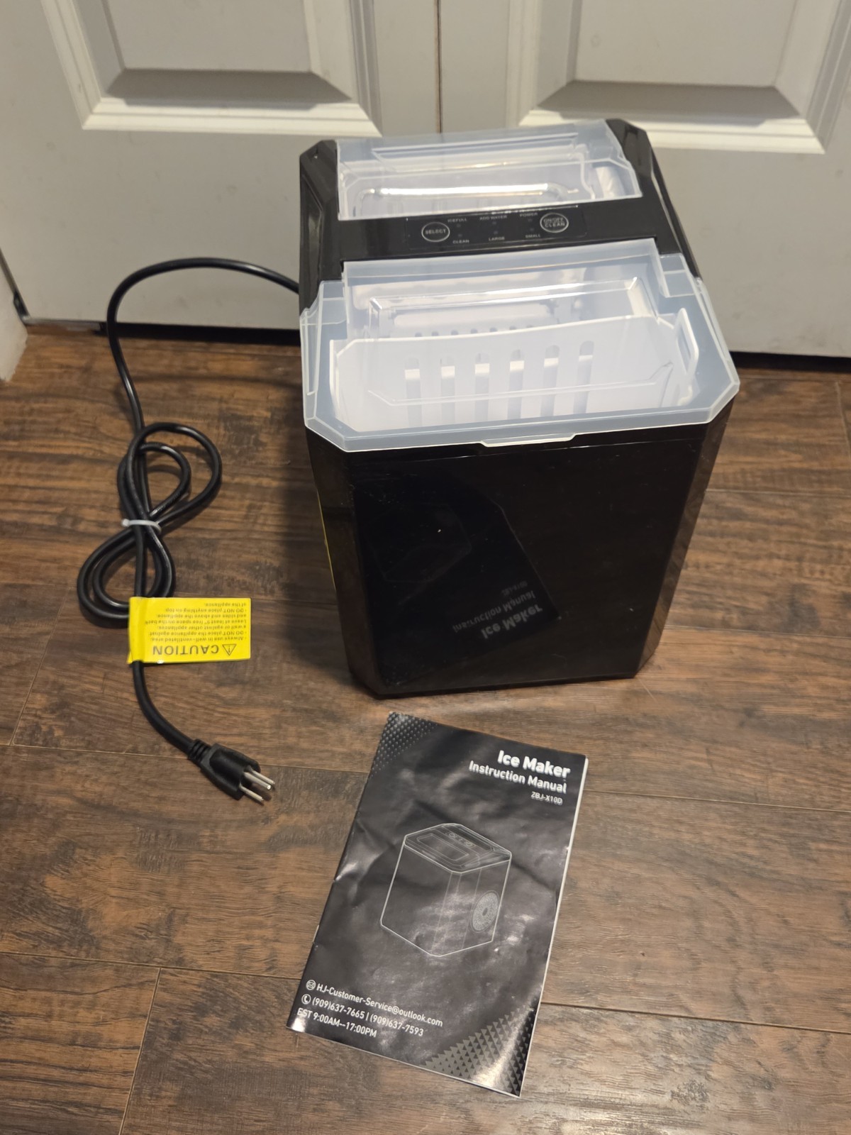 Alejandro 8.86 in. 26 lbs. Bullet Countertop Portable Ice Maker in Black for...