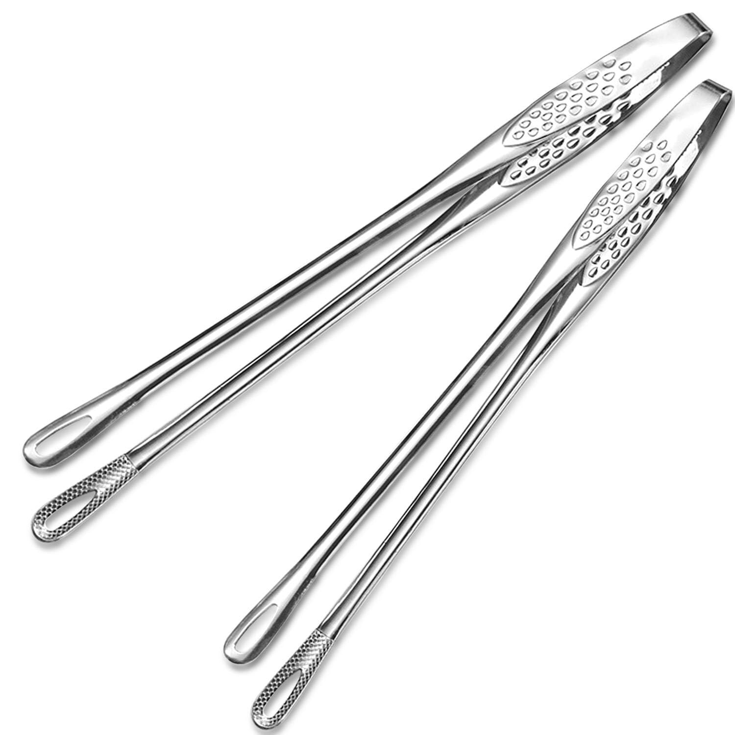 11 Inch Tweezers Tongs for Cooking,2 PCS KitchenTongs Precision Serrated Tips...