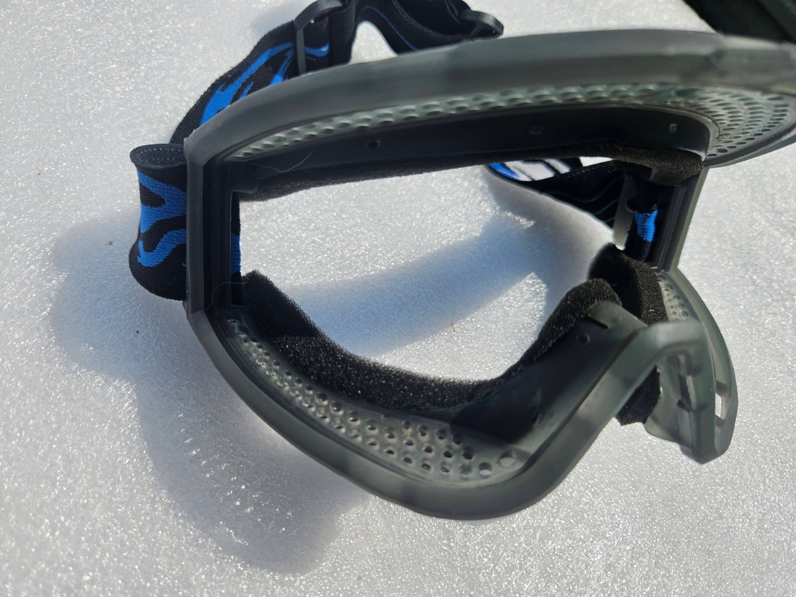 JT paintball OG IZE blue mask thin frame frames w/ strap - flex proflex