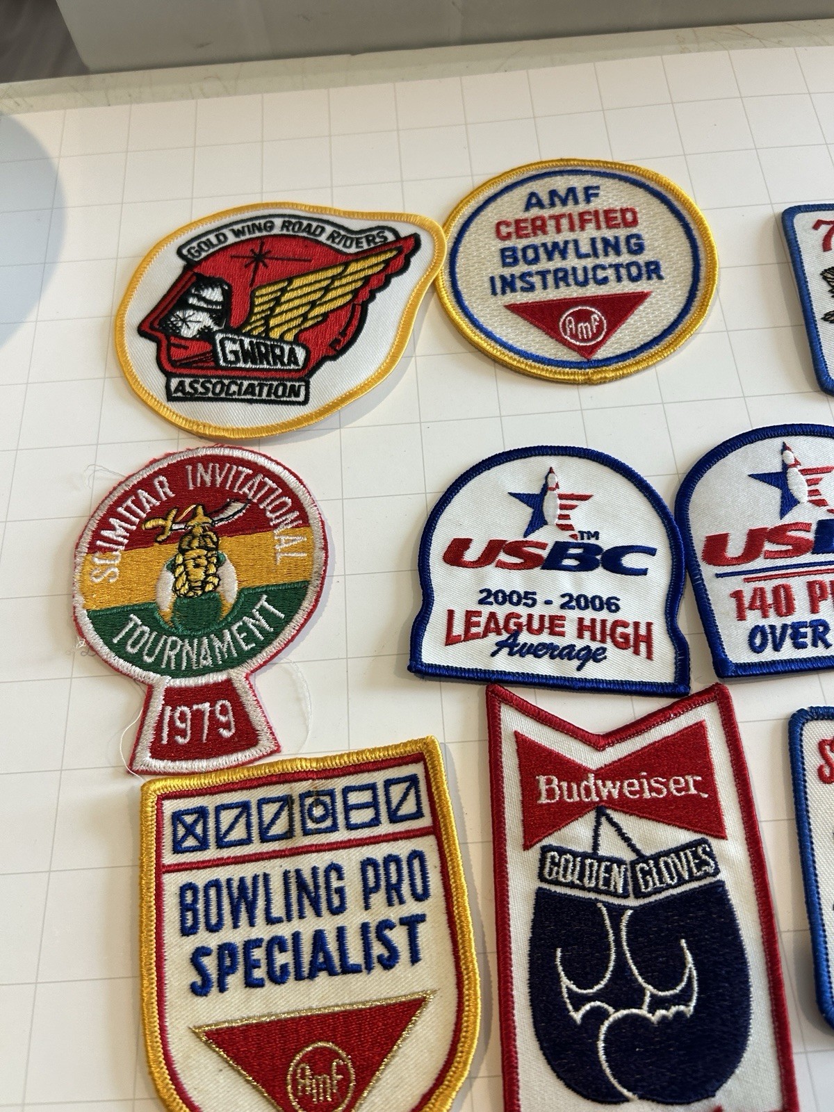 vintage bowling patch's and some extras Lot