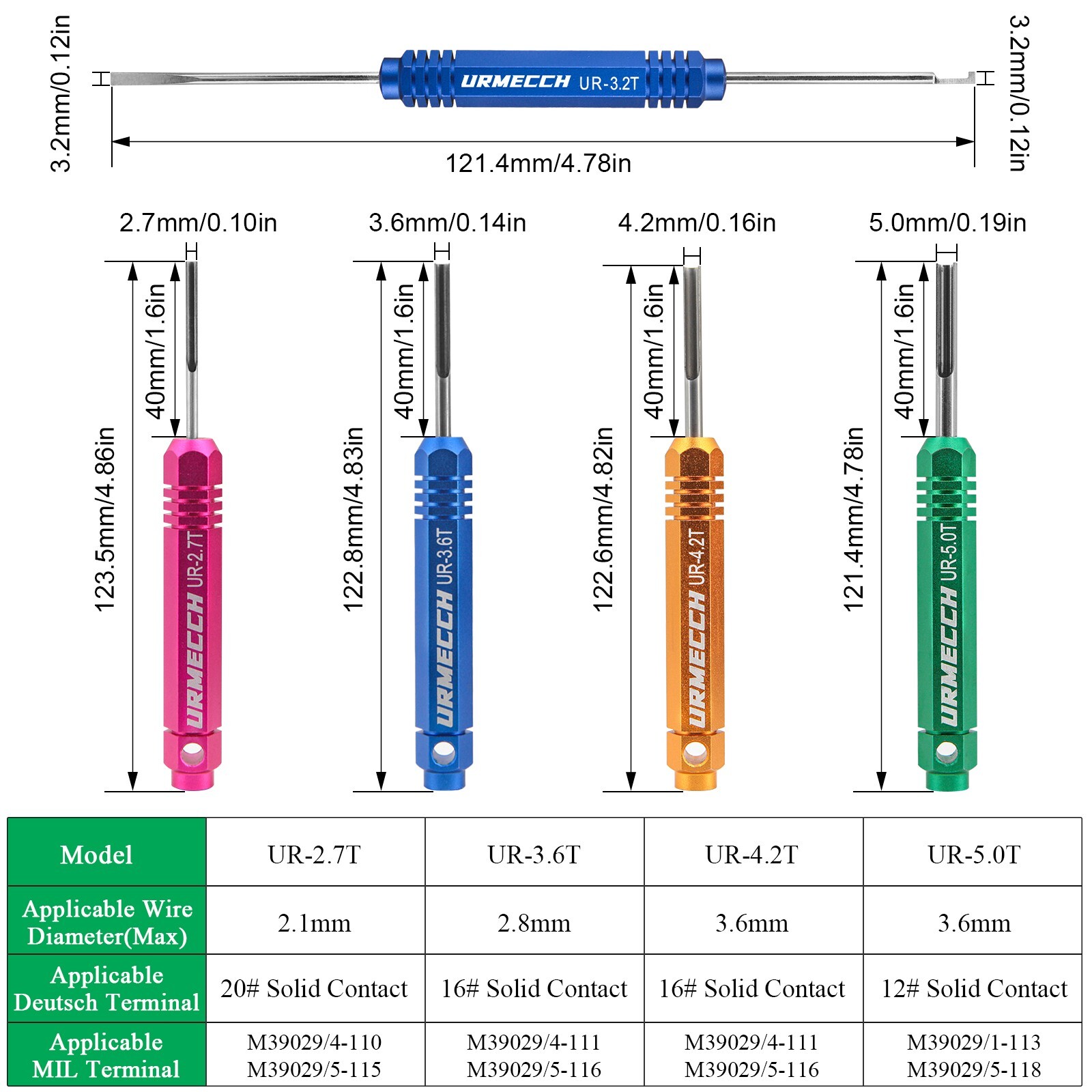 Car Pin Terminal Removal Kit Extractor Tool for Deutsch Connector Wire Release
