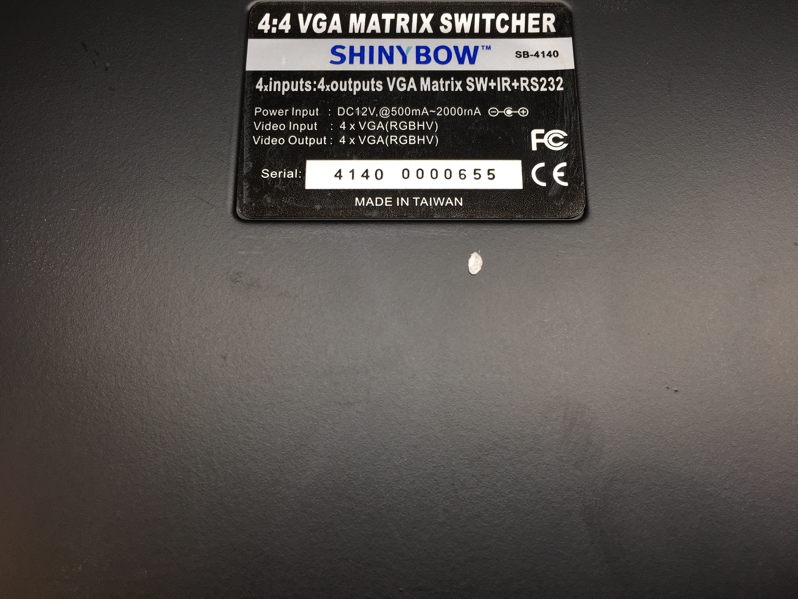 Shinybow 4x4 VGA Matrix Routing Switcher