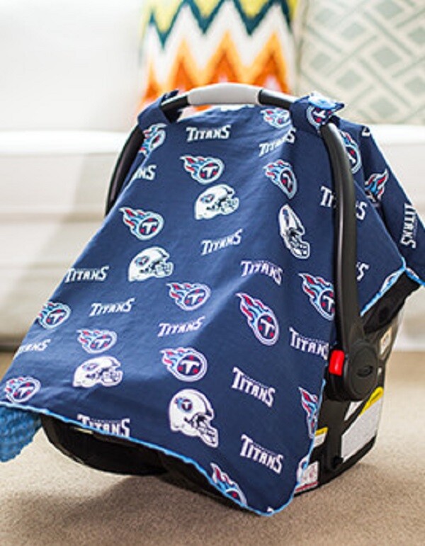 Tennesee Titans Baby Carseat Canopy, Car Seat NFL Officially Licensed