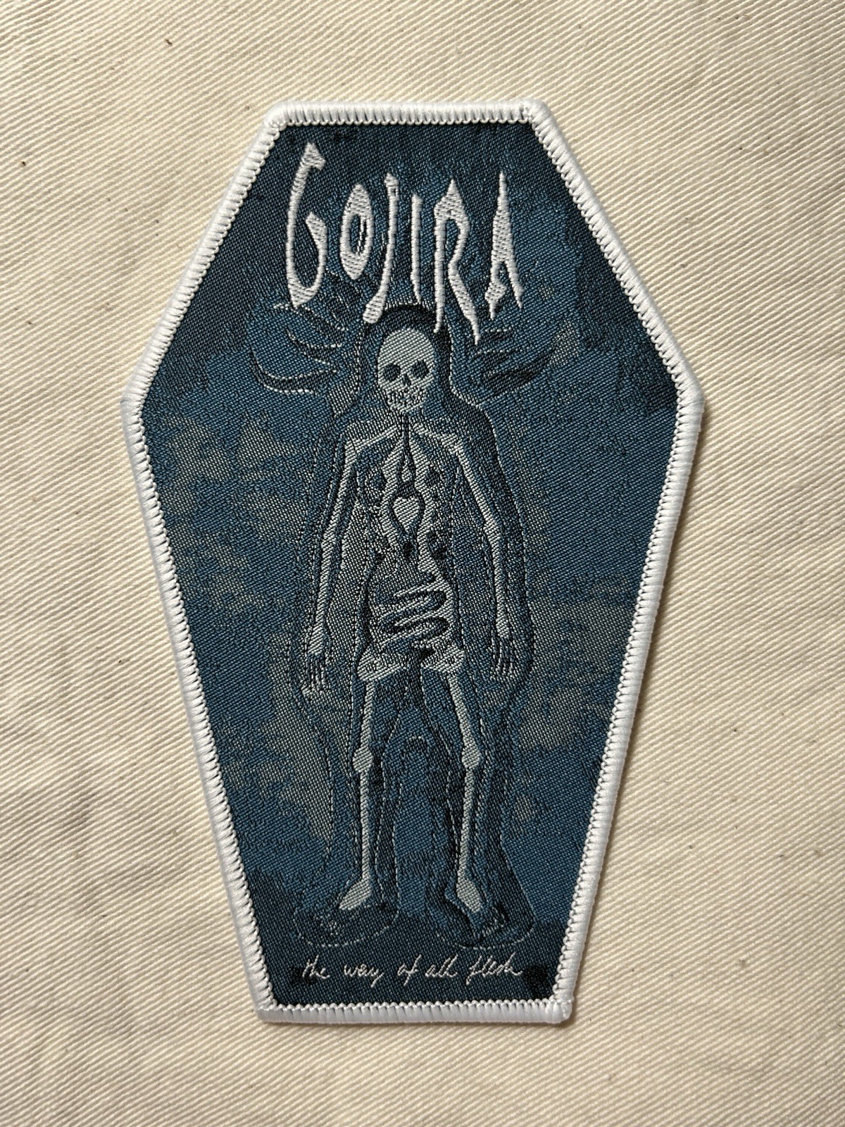 Gojira The Way Of All Flesh Woven Coffin Patch Official Band Merch PTPP