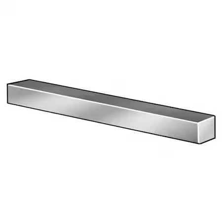 Zoro Select Wwg3004041000 Undersized Key Stock, Carbon Steel, Plain, 1000 Mm
