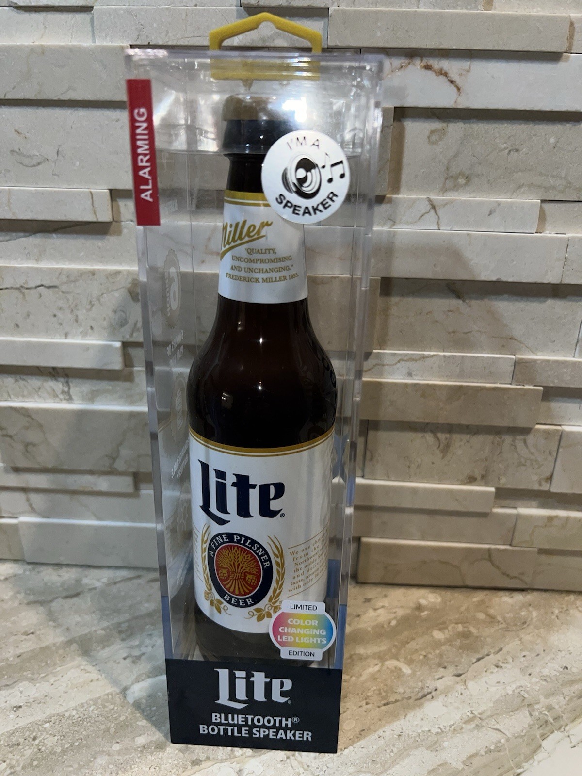Miller Lite Bottle Bluetooth Speaker With Color Changing Led Lights LE