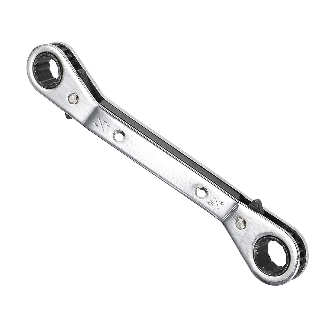 Reversible Ratcheting Wrench 1/2 inch x 9/16 inch Offset Double Box End Cr-V