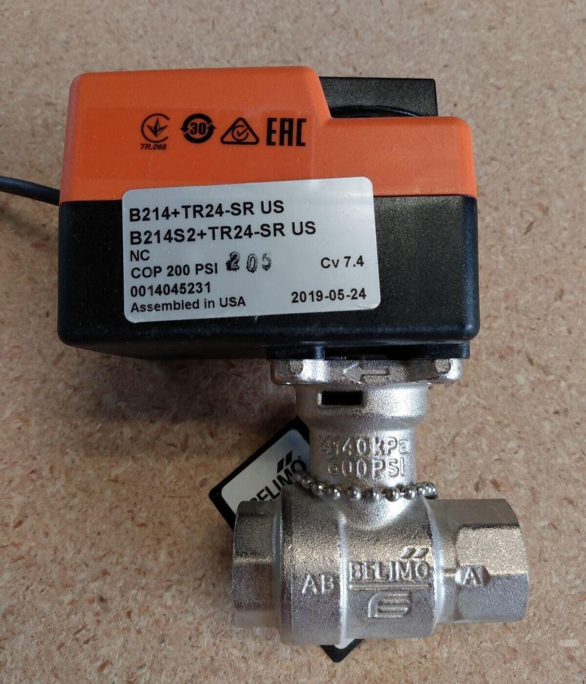 Belimo B214+TR24-SR US 1/2" CV 7.4