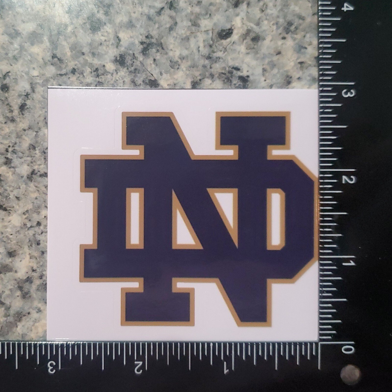 Notre Dame Vintage Style Logo Sticker Decal. 3"x3"
