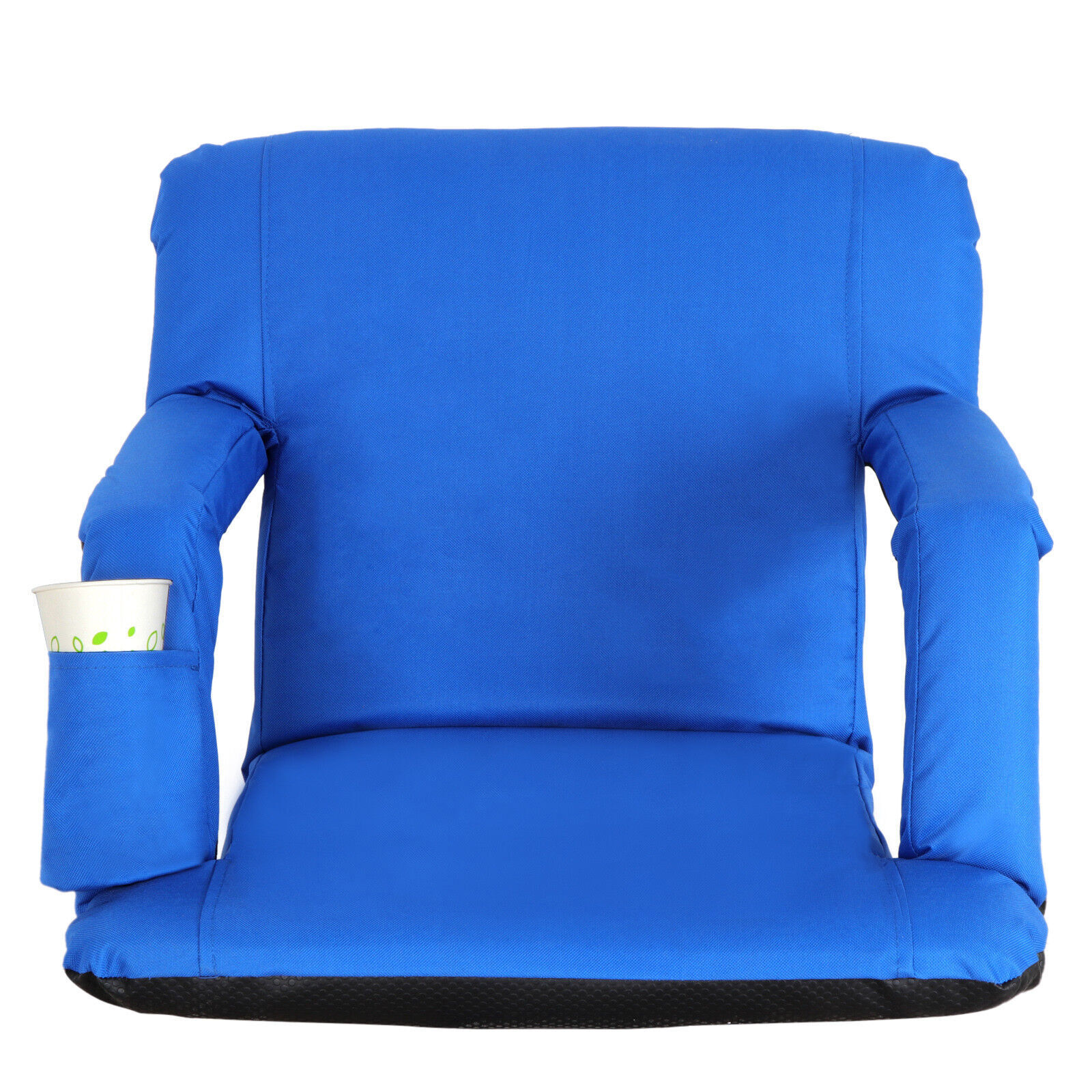 Portable Stadium Seat Chair Adult Camping Reclining Seat Blue Bleacher Chair