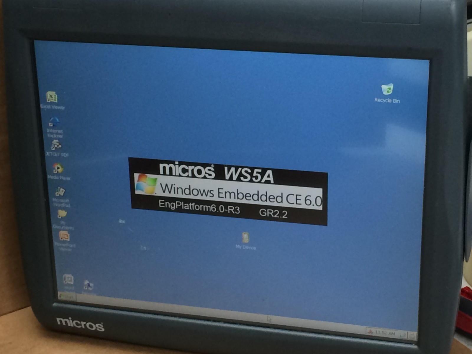 Oracle Micros Workstation 5A Touch Screen System Terminal With Stand Win CE 6.0