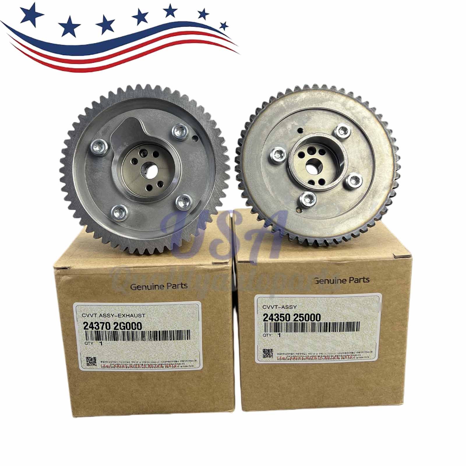 24370-2G000 24350-25000 Intake & Exhaust CVVT Gear Set for Hyundai Kia 2.0L 2.4L