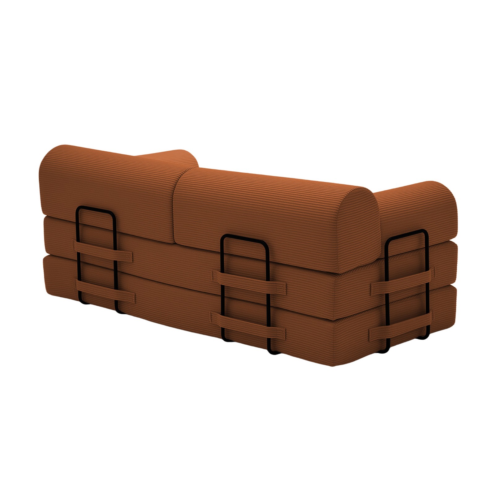 Convertible Sleeper Sofa Bed,Corduroy Folding Mattress Couch with Fixed-Shape Fr