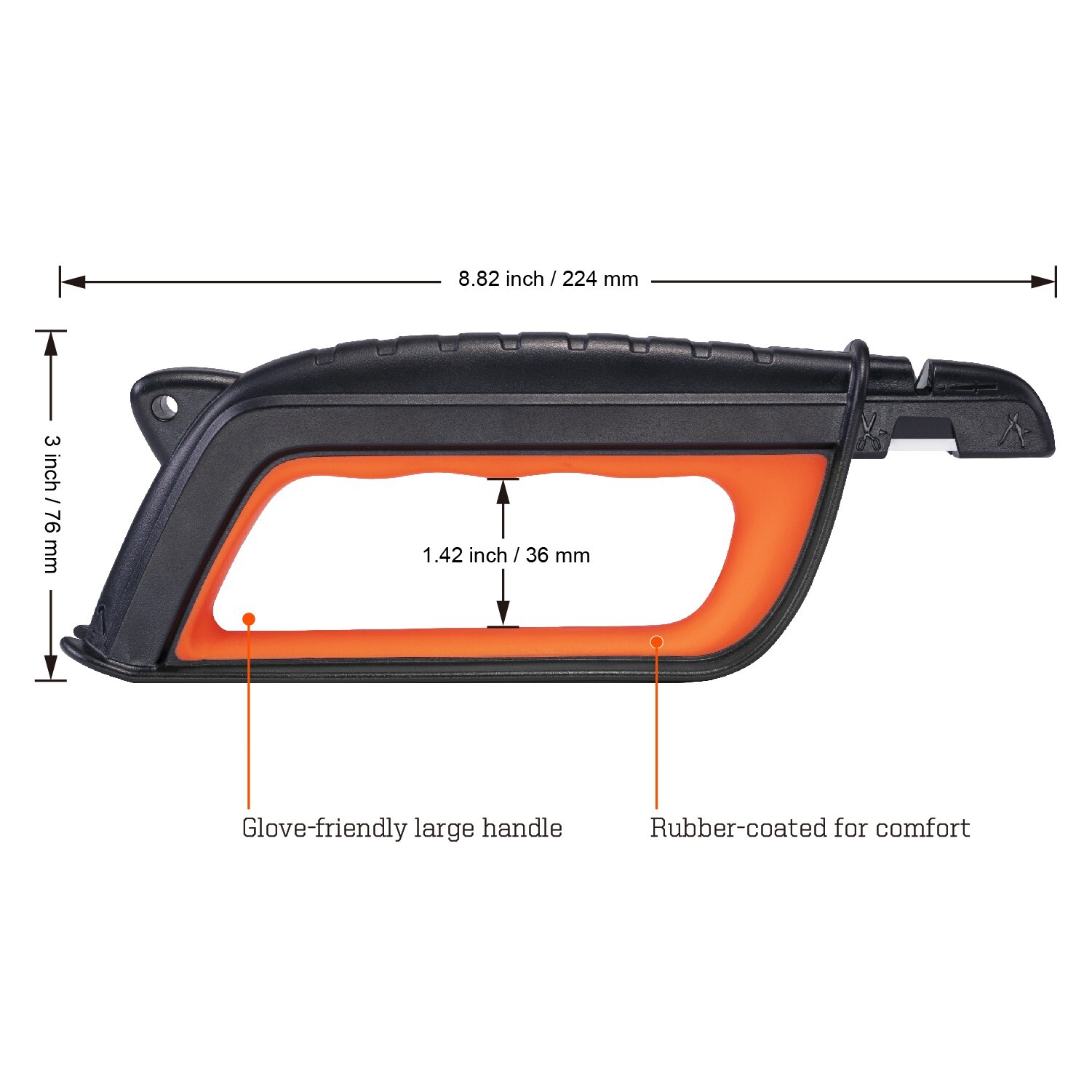 Knife Garden Tool Multi-Sharpener for Lawn Mower Blade, Axe, Pruner, Shears