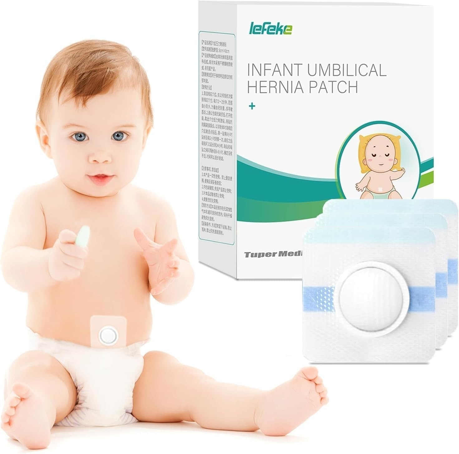 Baby Belly Navel Patches, Cotton Pads for Baby Belly Button Hernia