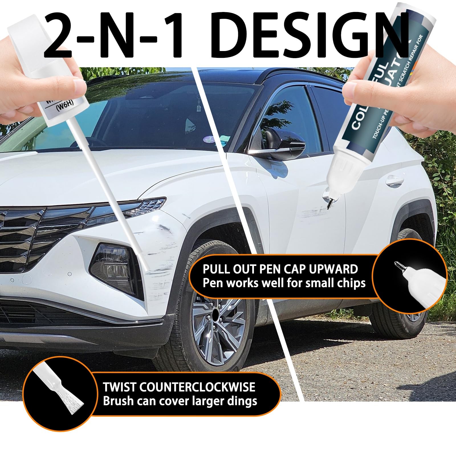 Shimmering Silver TouchUp Paint Pen for Hyundai Scratch Repair Solution