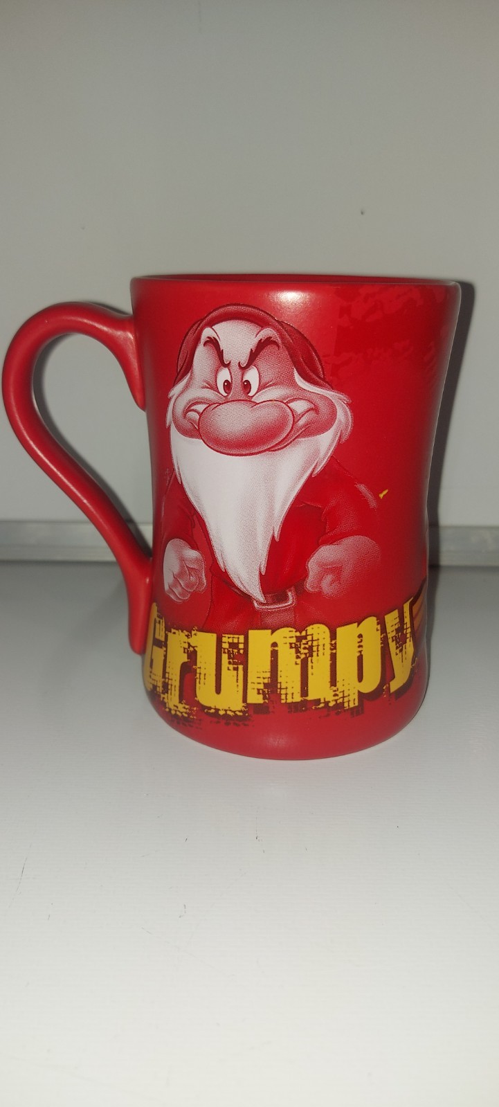 Disney Store Grumpy Mug Snow White Seven Dwarfs Red Character Mug